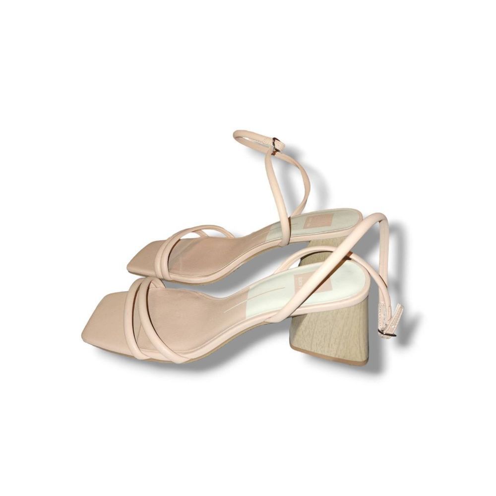 NEW DOLCE VITA nude chunky heel strappy block dressy sandal sz 10
